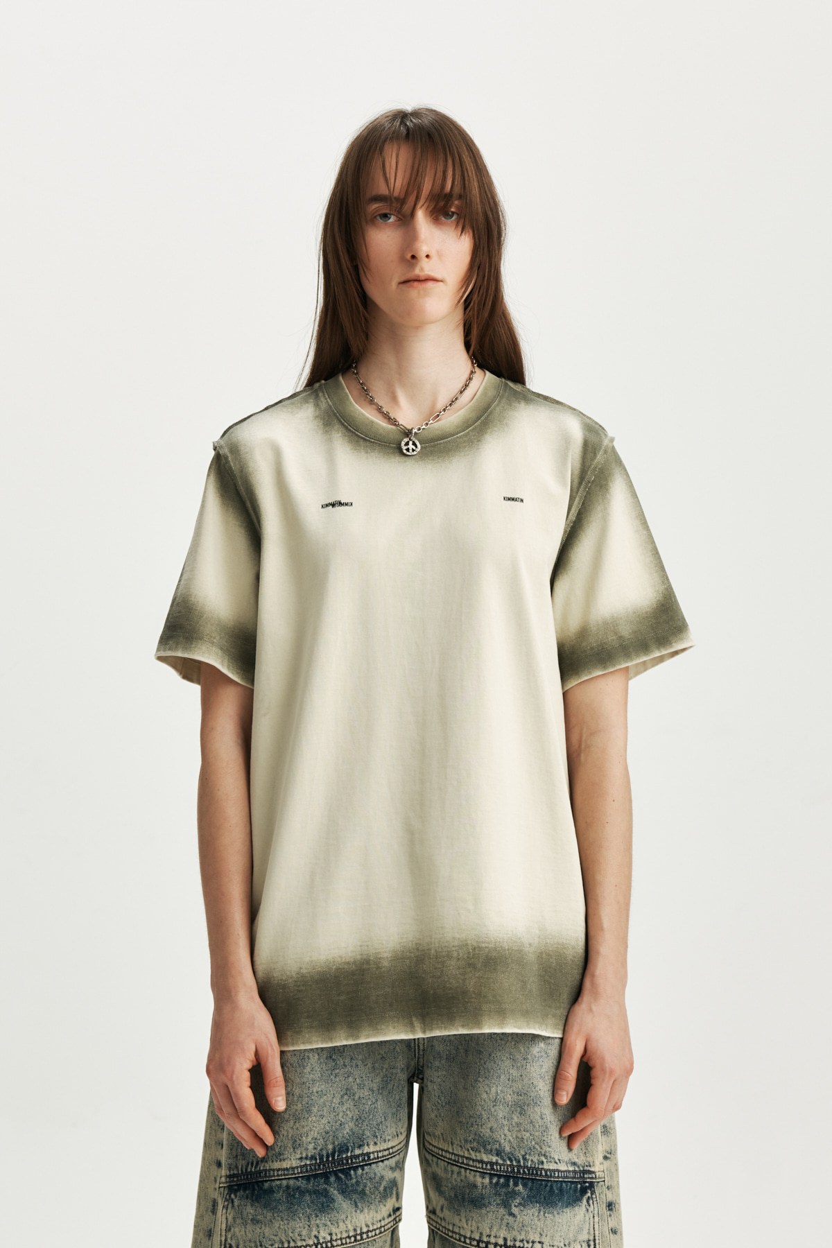 SMALL LOGO DYING TOP IN BEIGE