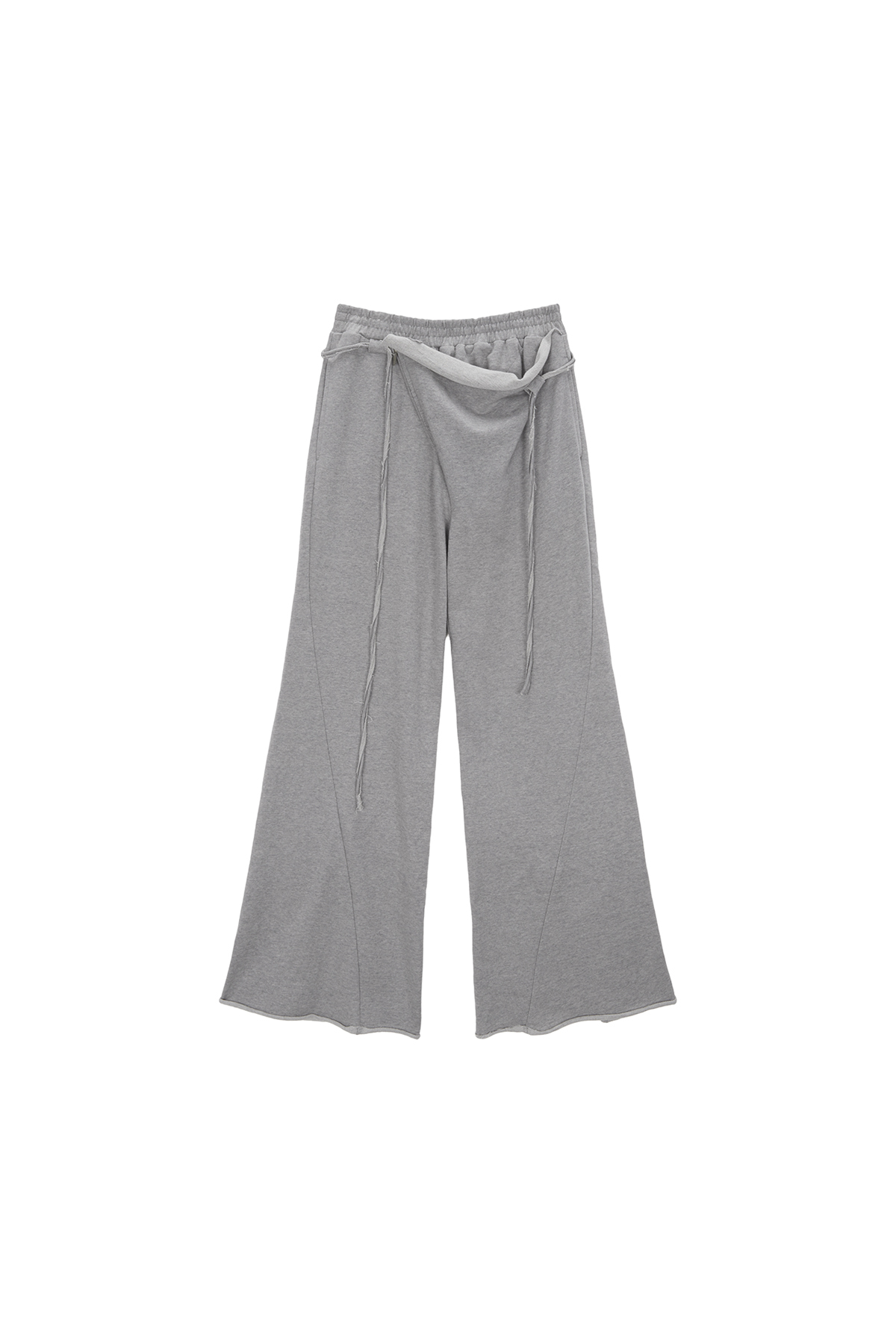 WRAP POINT STRING SWEATPANTS IN GREY