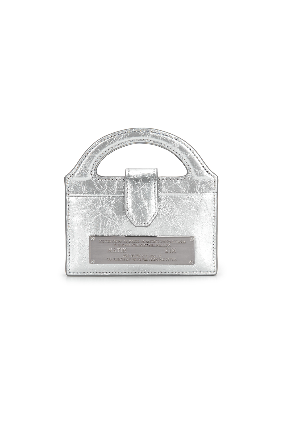 HANDLE ACCORDION CHAIN WALLET IN SILVER