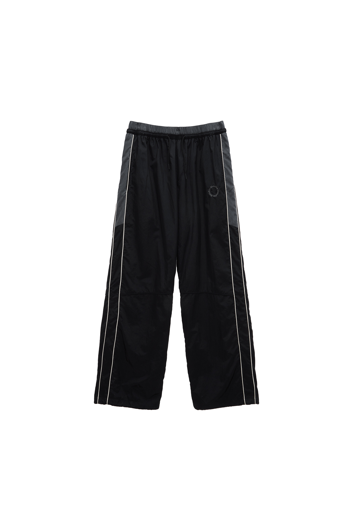 SIDE PIPING TRACK PANTS IN BLACK