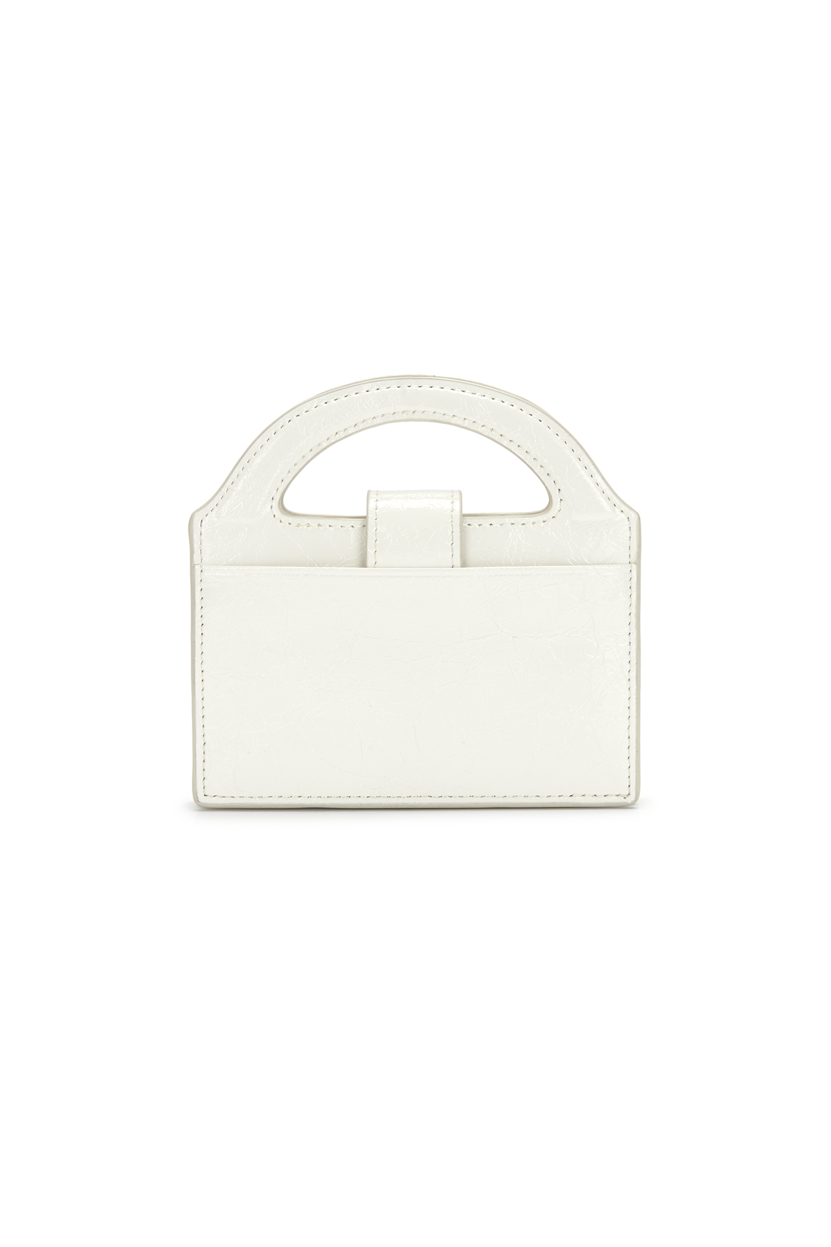 HANDLE ACCORDION CHAIN WALLET IN IVORY