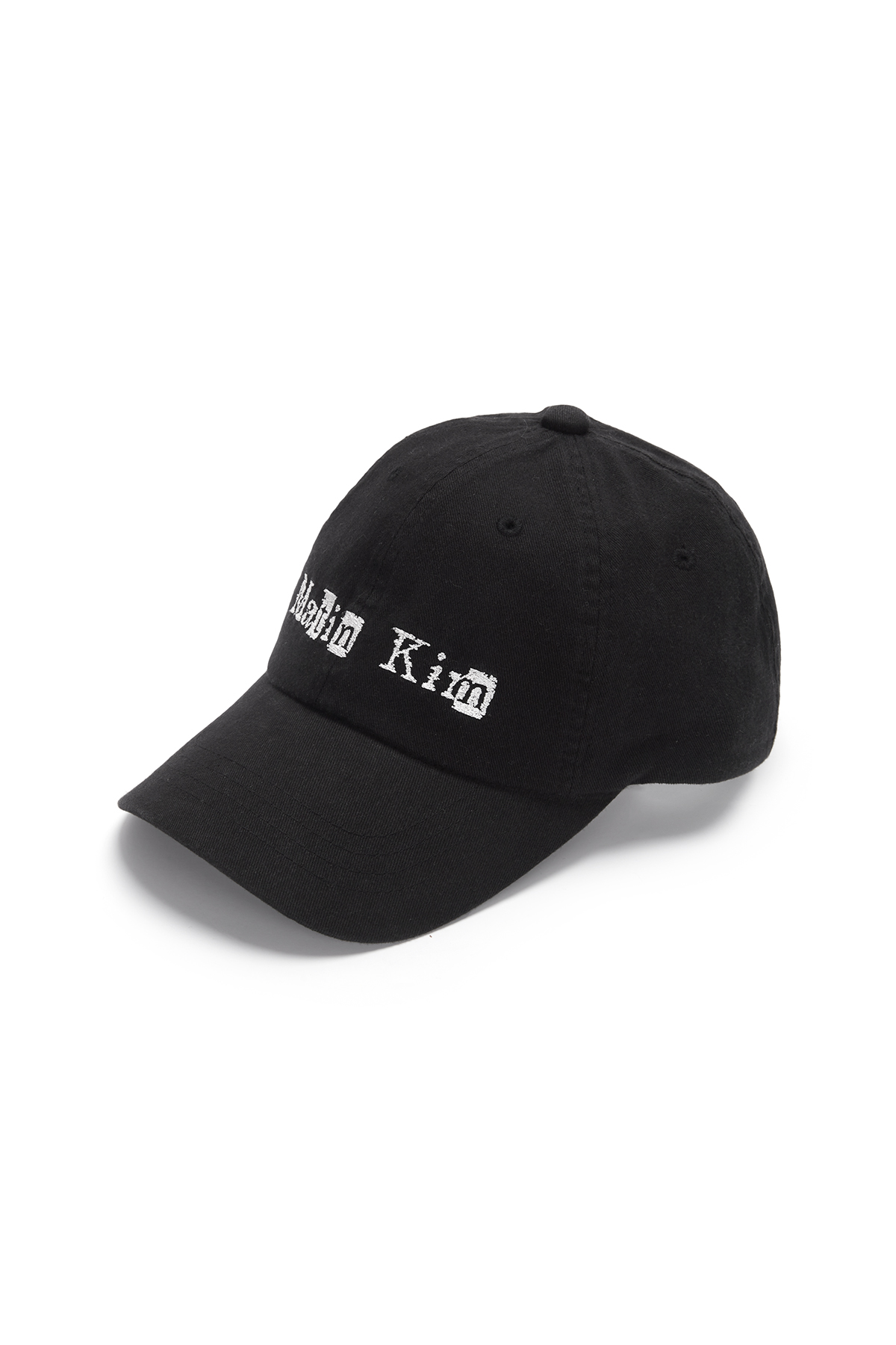 LOGO SCRAP BALL CAP IN BLACK