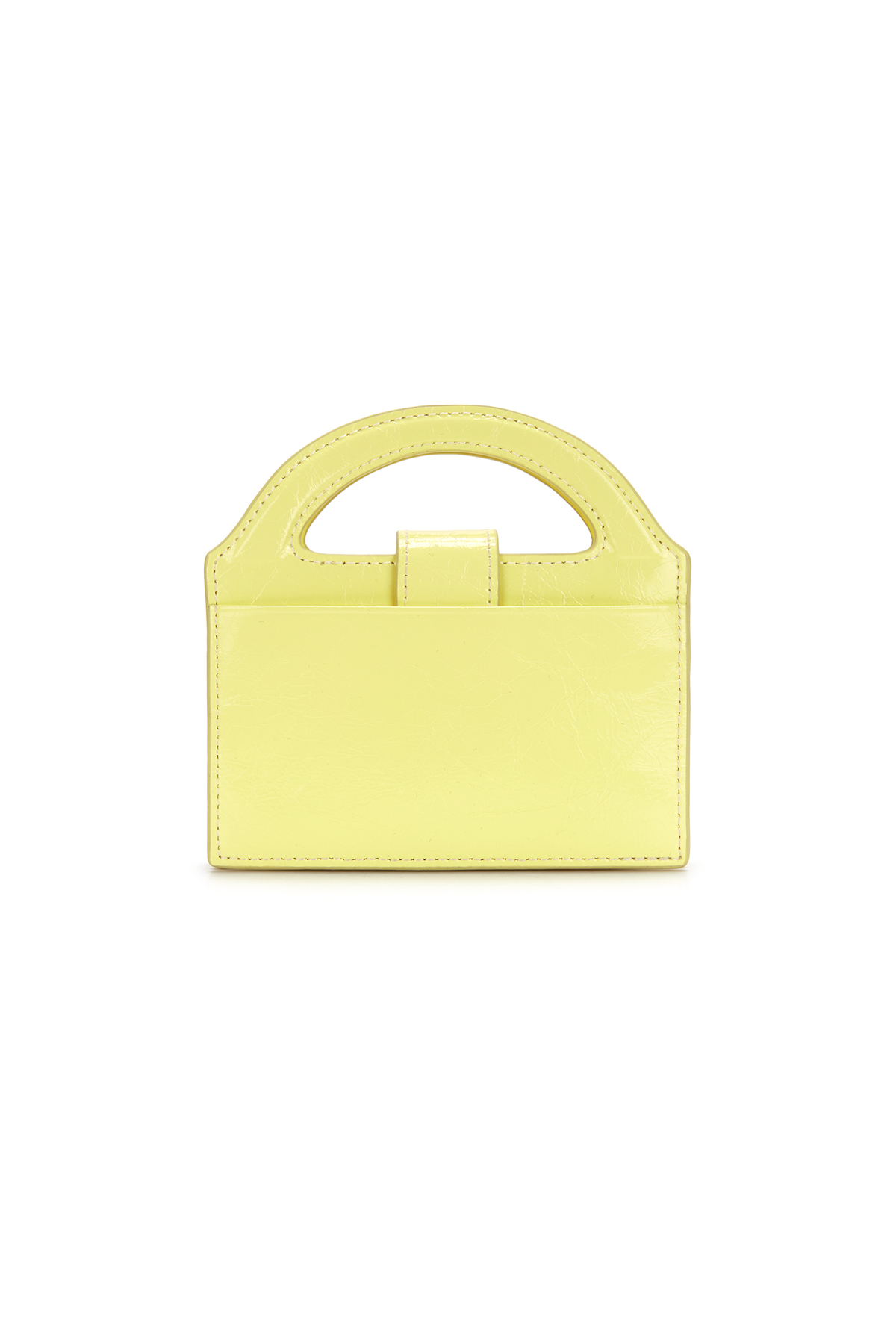 HANDLE ACCORDION CHAIN WALLET IN LIGHT YELLOW