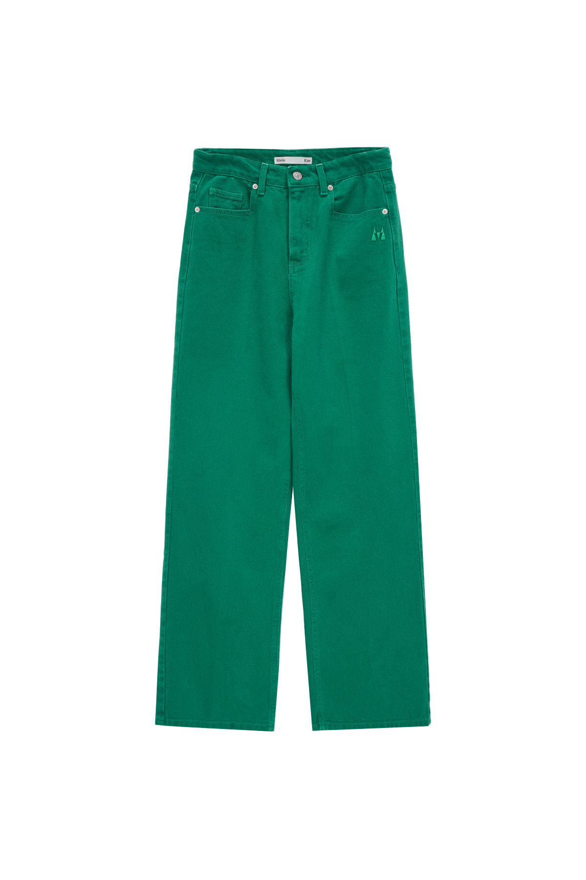 COLOR DYEING STRAIGHT PANTS IN GREEN