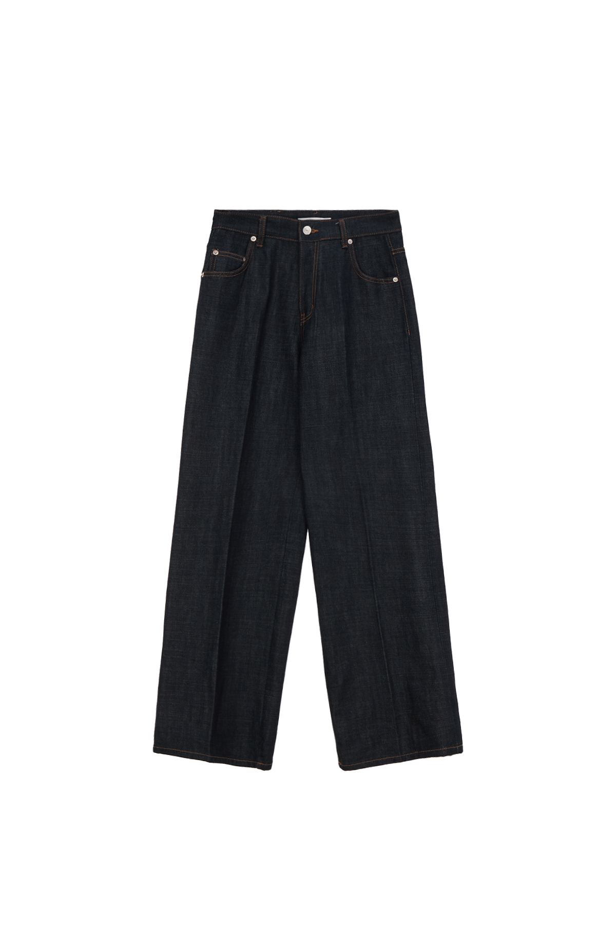 ROLL-UP RAW DENIM PANTS IN BLUE