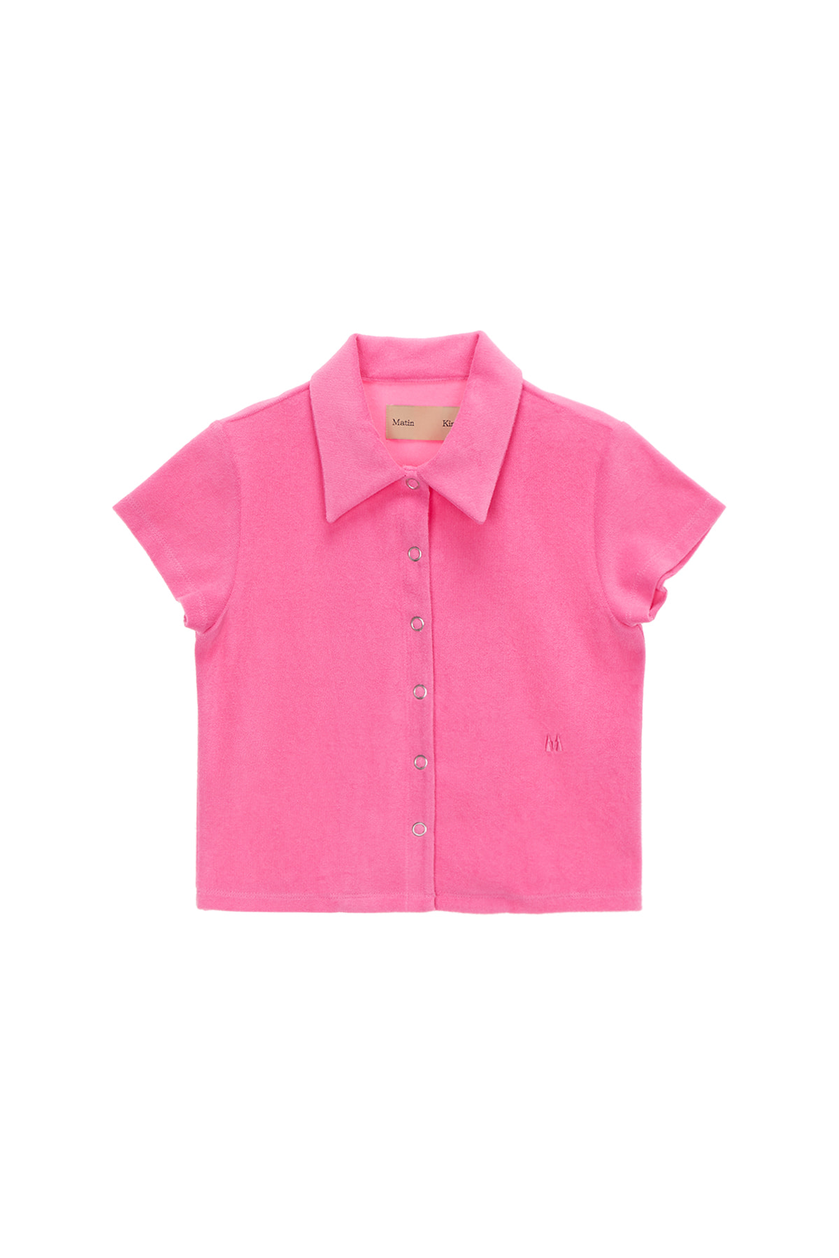SOFT TOUCH HALF SHIRT TOP IN PINK
