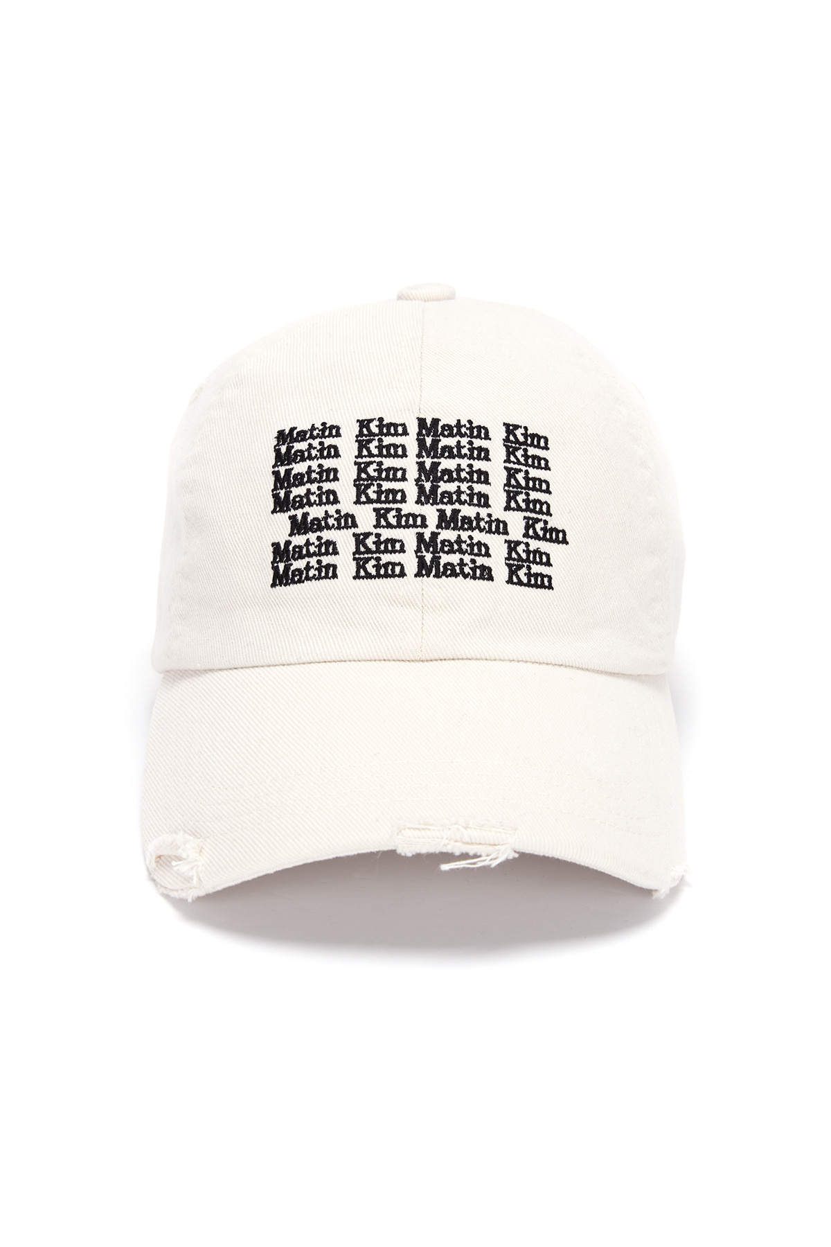 LETTERING WASHED BALL CAP IN IVORY