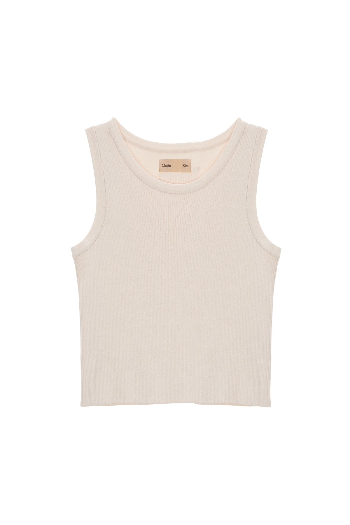 AIRY SLEEVELESS KNIT TOP IN BEIGE