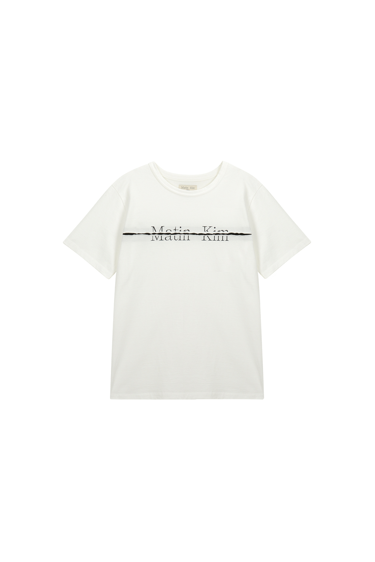CUTTED LOGO LAYERED TOP IN WHITE