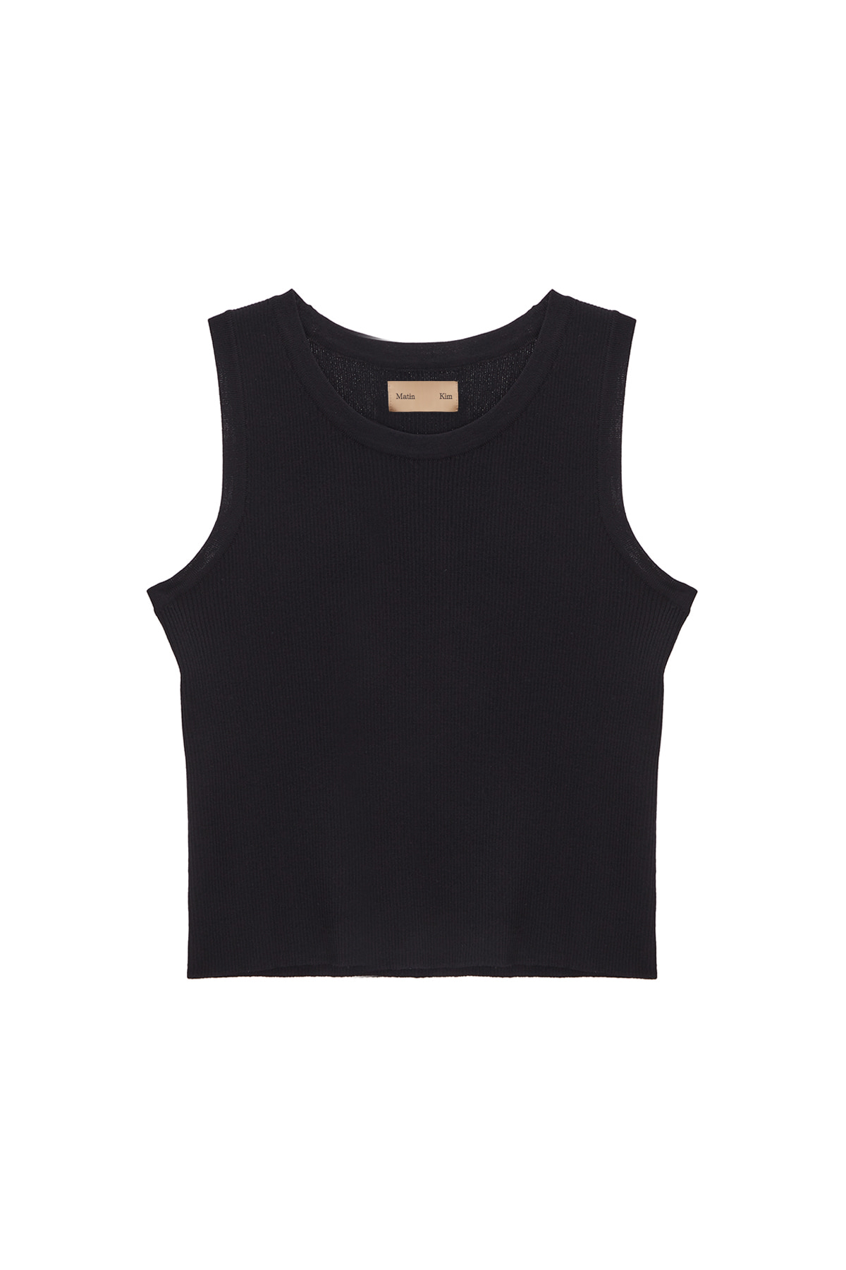 AIRY SLEEVELESS KNIT TOP IN BLACK