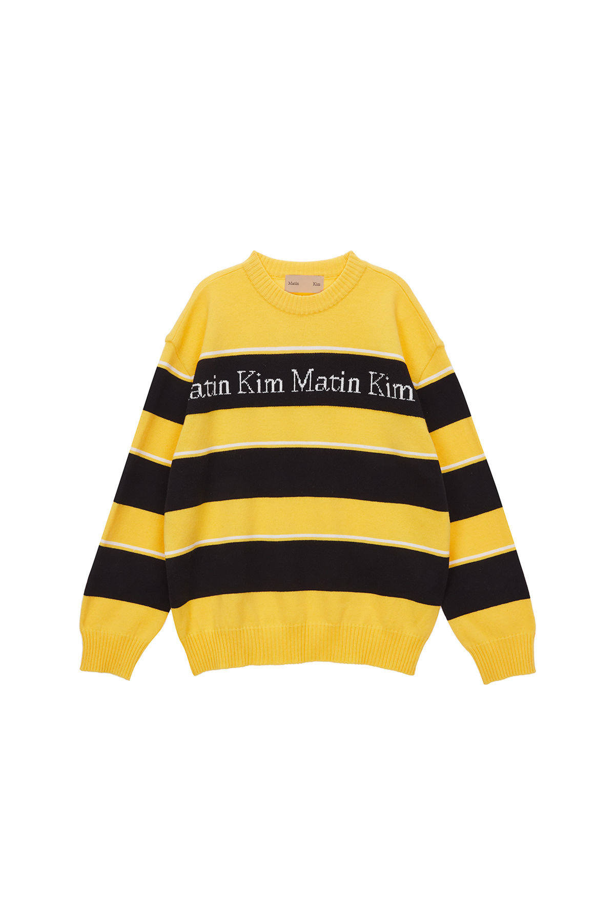 MATIN STRIPE KNIT PULLOVER IN YELLOW