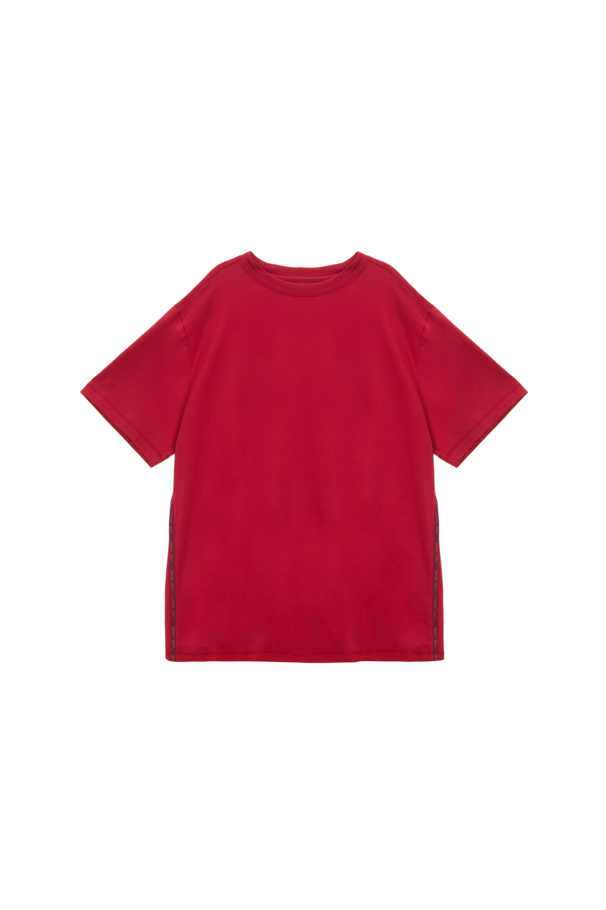 SIDE LOGO TAPING BOXY TOP IN RED