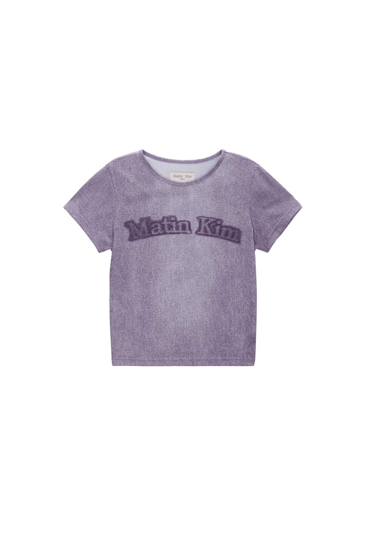 MATIN WASHED PRINT CROP TOP IN PURPLE