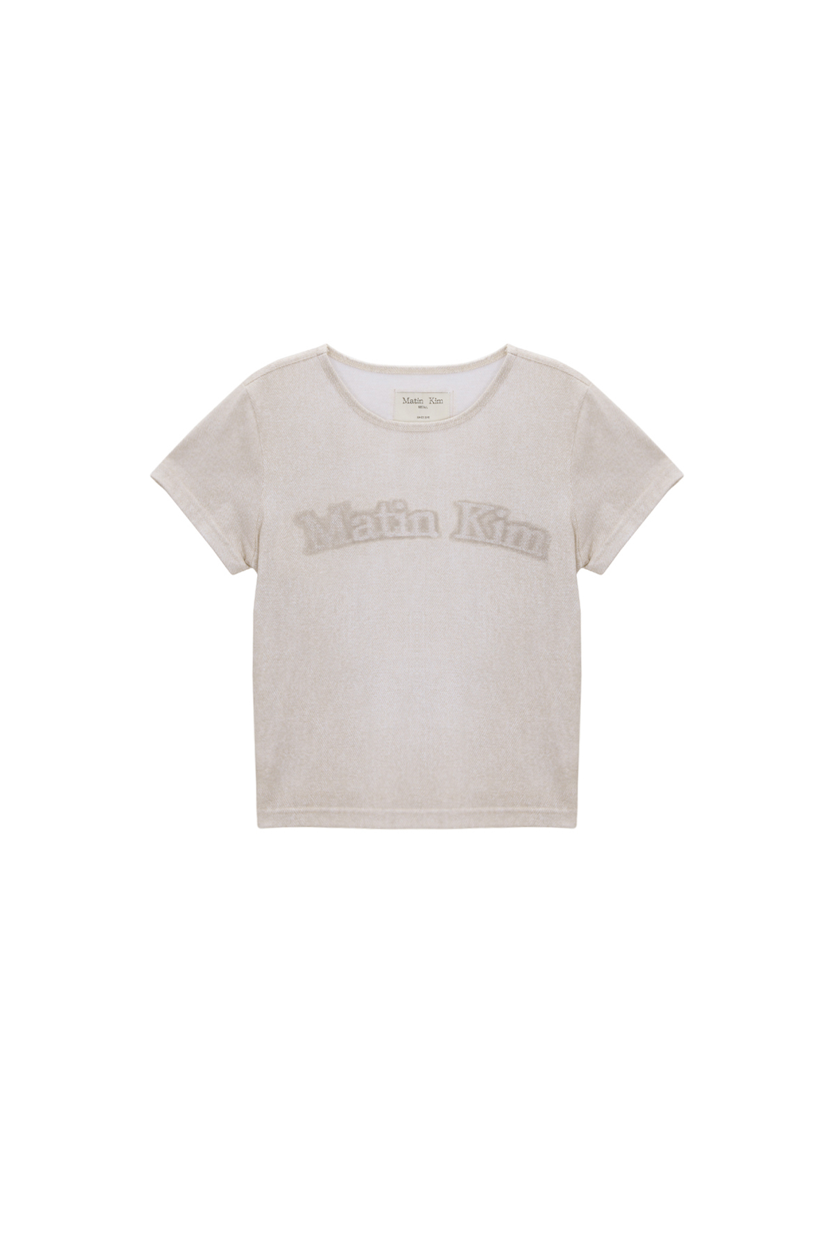 MATIN WASHED PRINT CROP TOP IN BEIGE