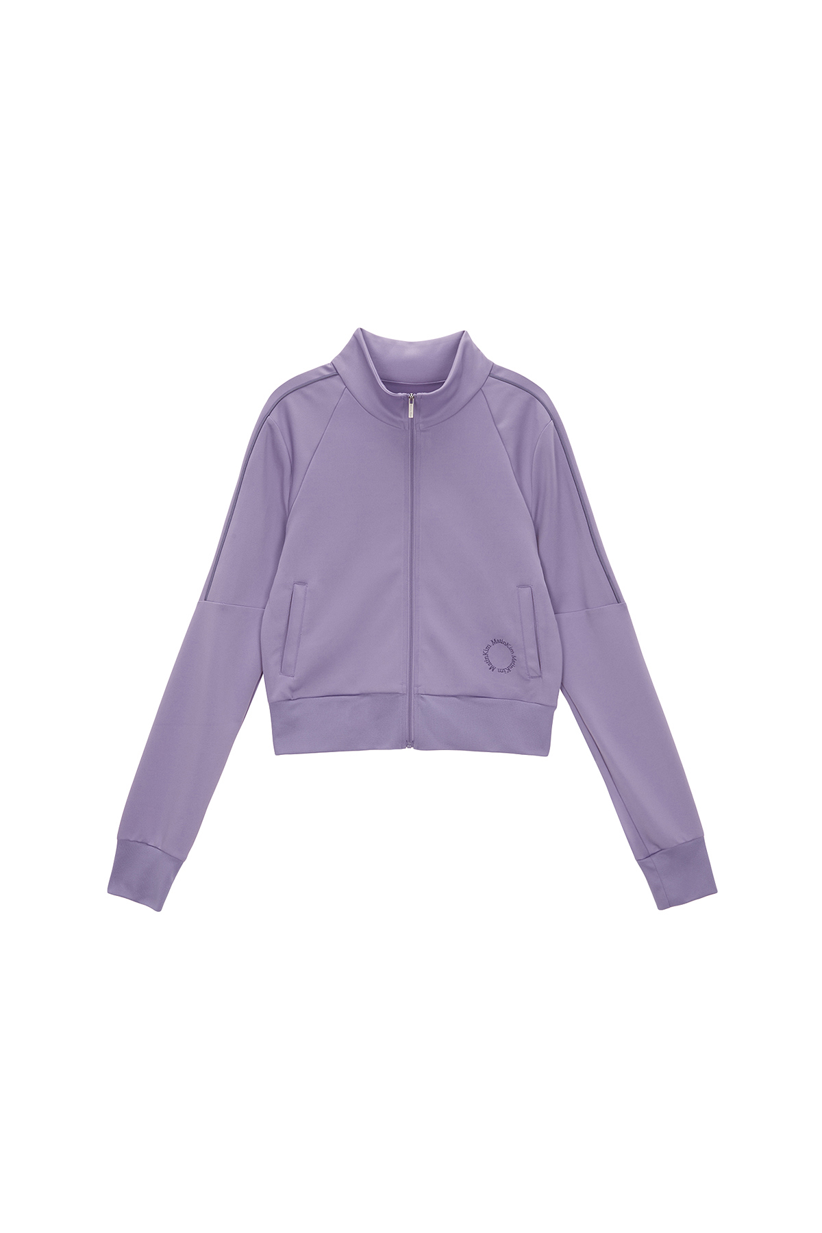 PIPING CROP TRACK JUMPER IN LILAC