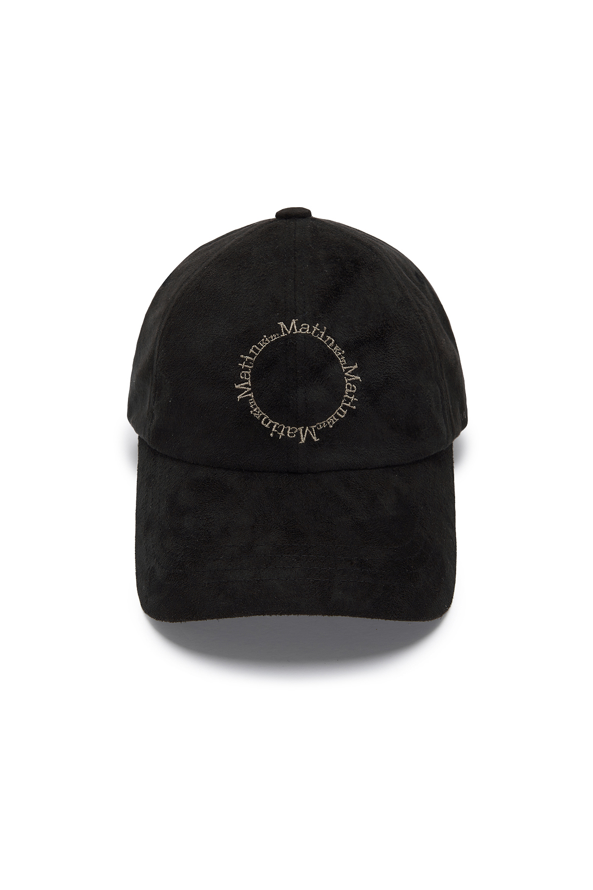 CIRCLE LOGO SUEDE BALL CAP IN BLACK