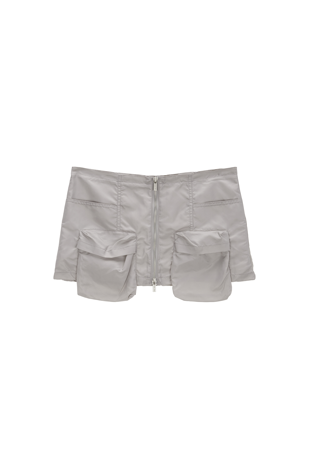 TWO WAY CARGO BELTED SKIRT IN LIGHT GREY
