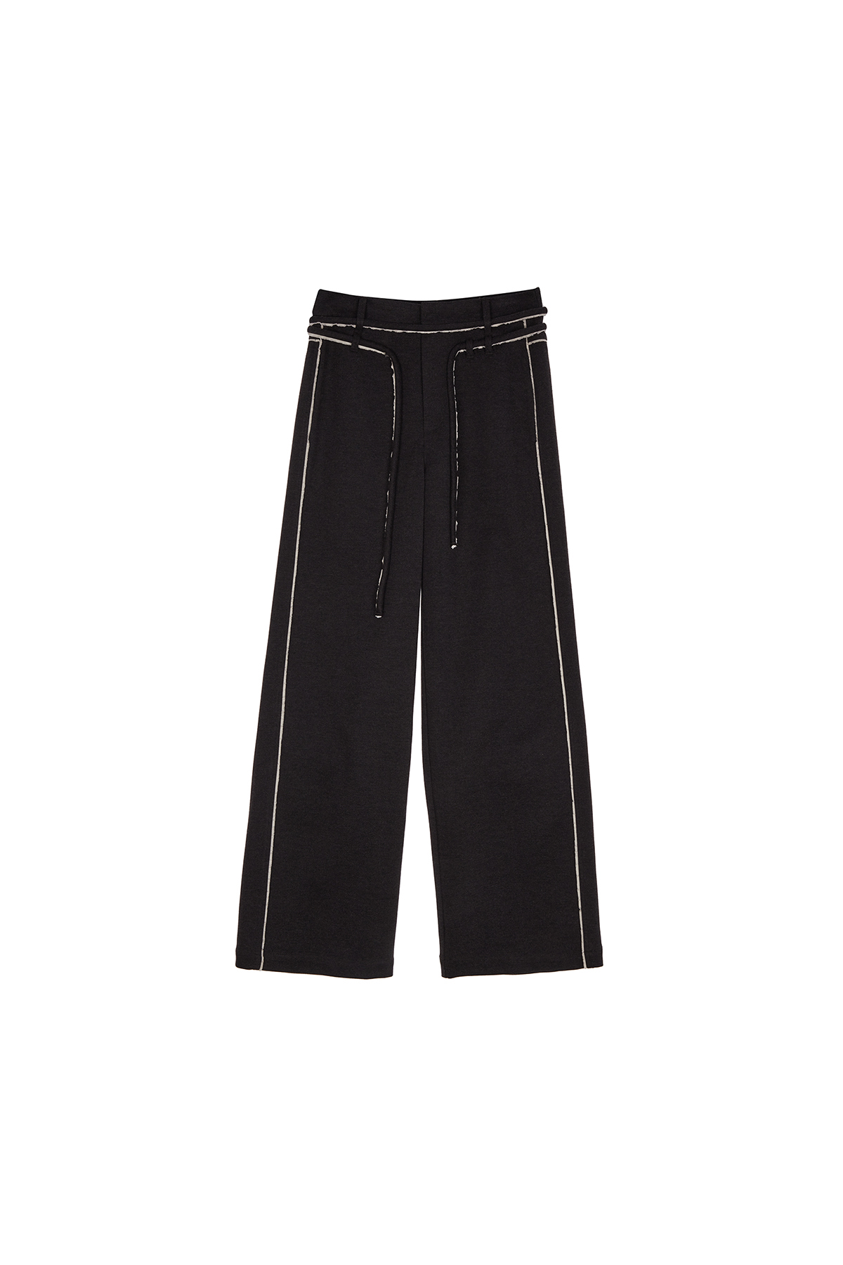 STRING CUT OFF TROUSER IN CHARCOAL