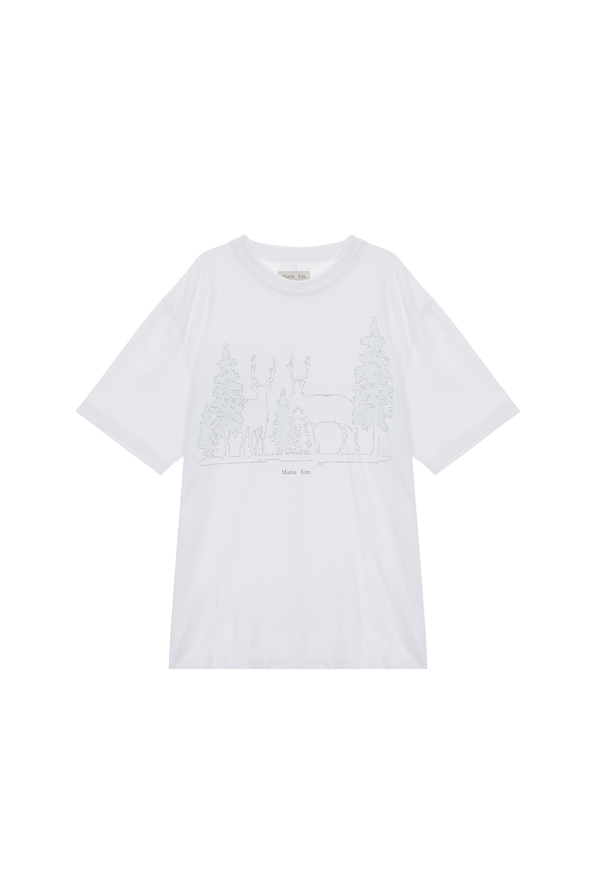 DEER GRAPHIC TOP IN WHITE