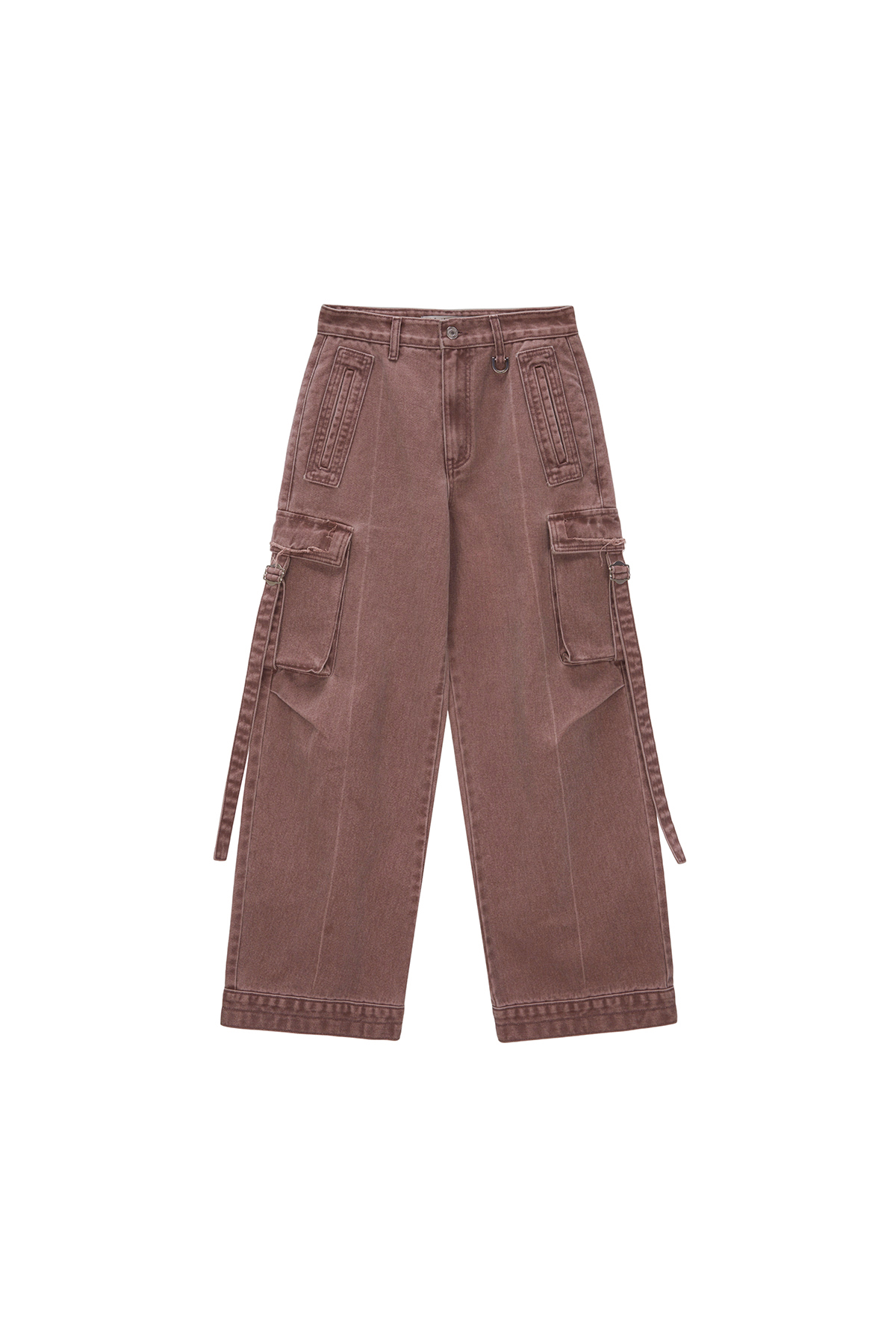 COLOR DYING CARGO PANTS IN INDIAN PINK