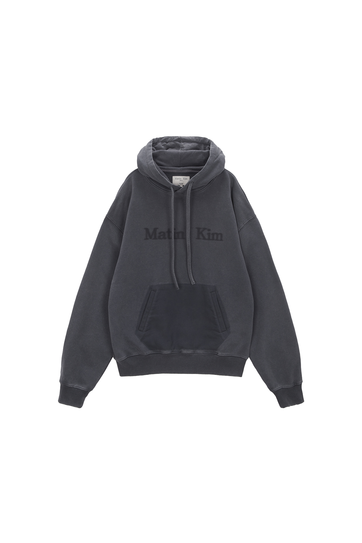 PIGMENT DYING LOGO HOODY IN CHARCOAL