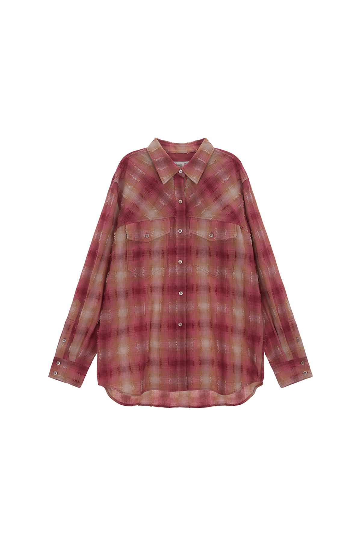 TWO POCKET CHECK SHIRT IN PINK