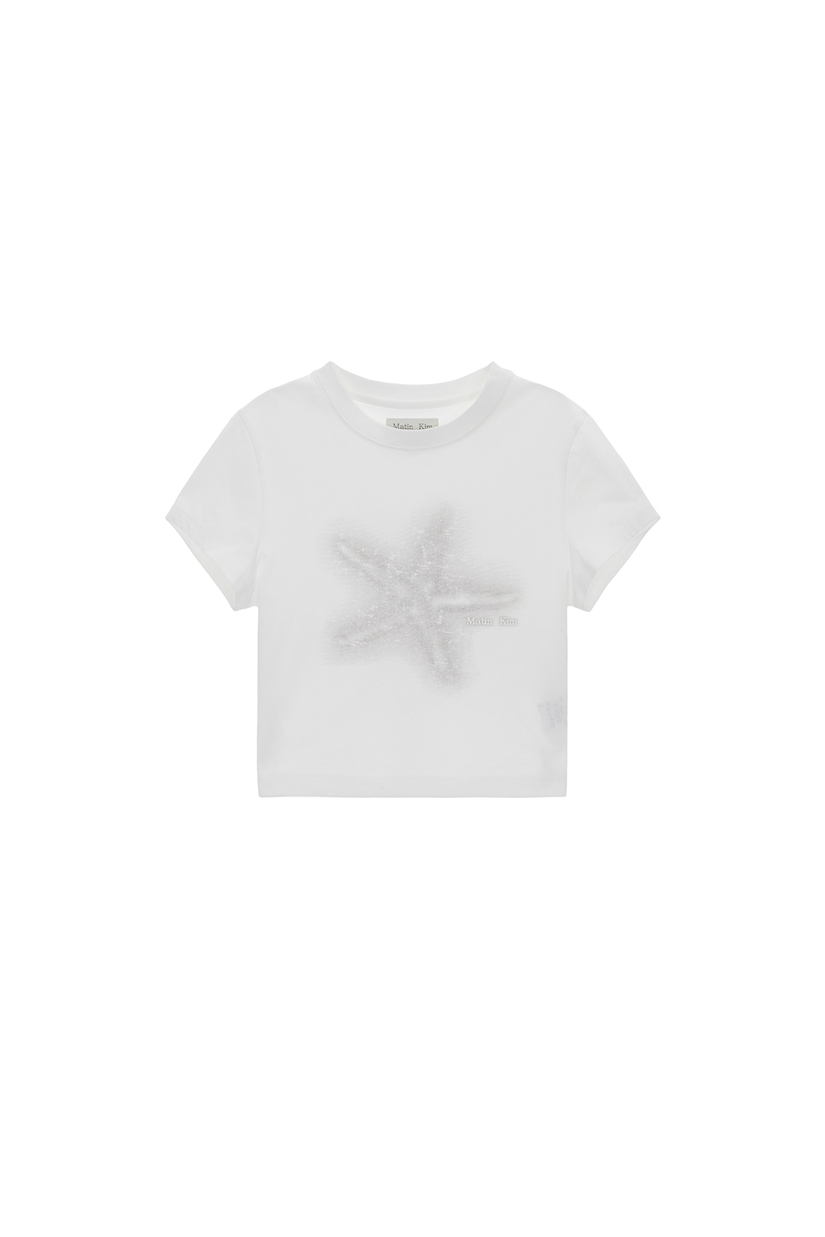 STARFISH GRAPHIC CROP TOP IN WHITE