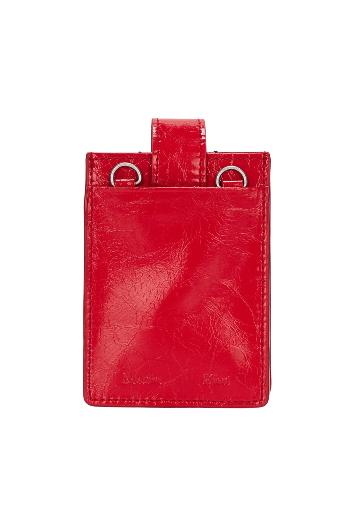 ACCORDION NECKLACE WALLET IN RED