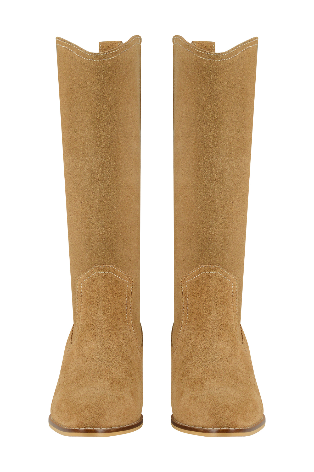 WESTERN MIDDLE BOOTS IN CAMEL