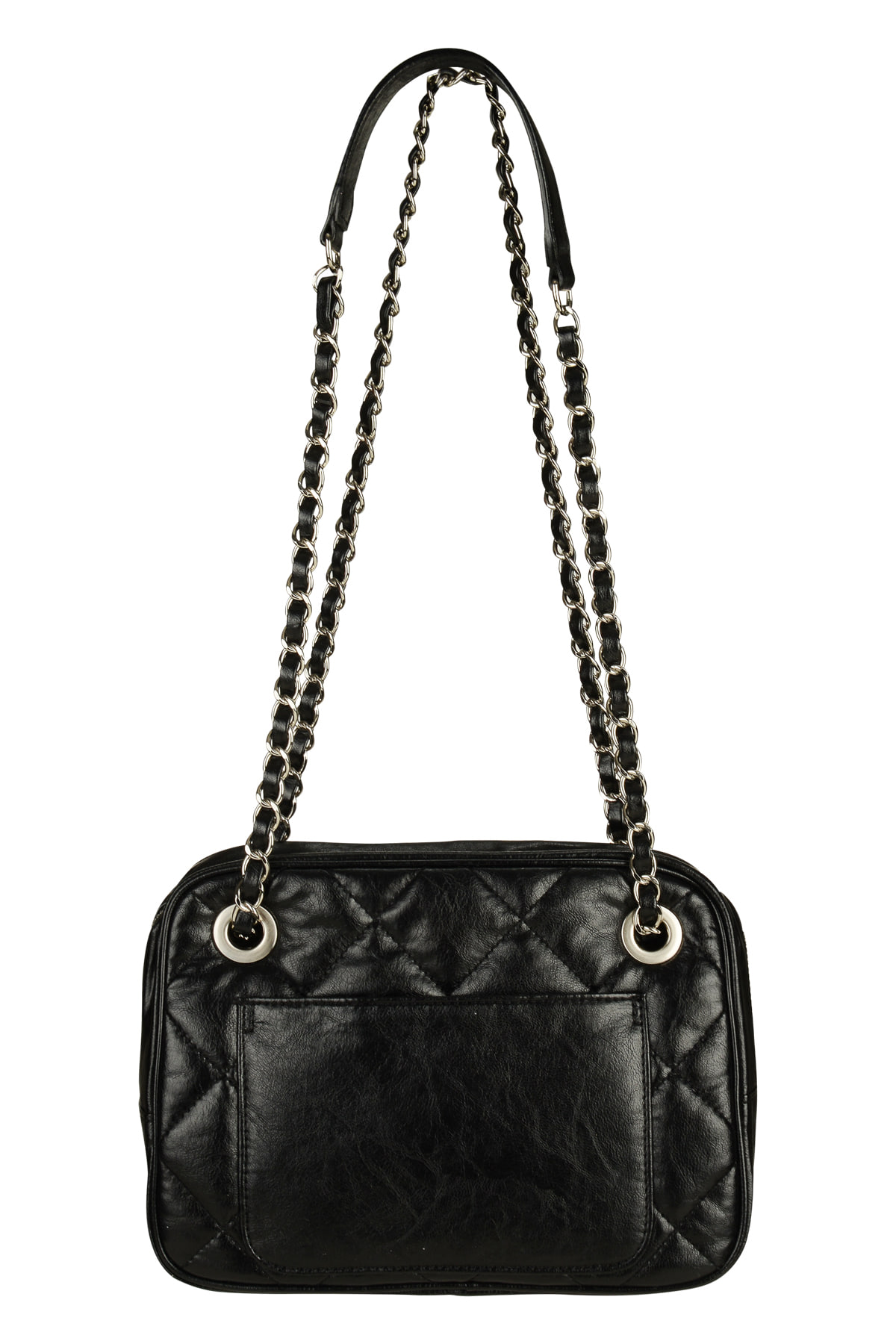 STUD MIDDLE QUILTING BAG IN BLACK