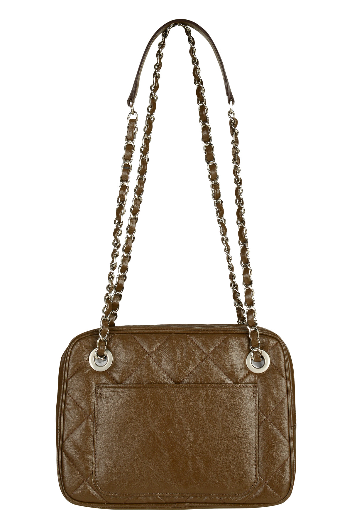 STUD MIDDLE QUILTING BAG IN BROWN