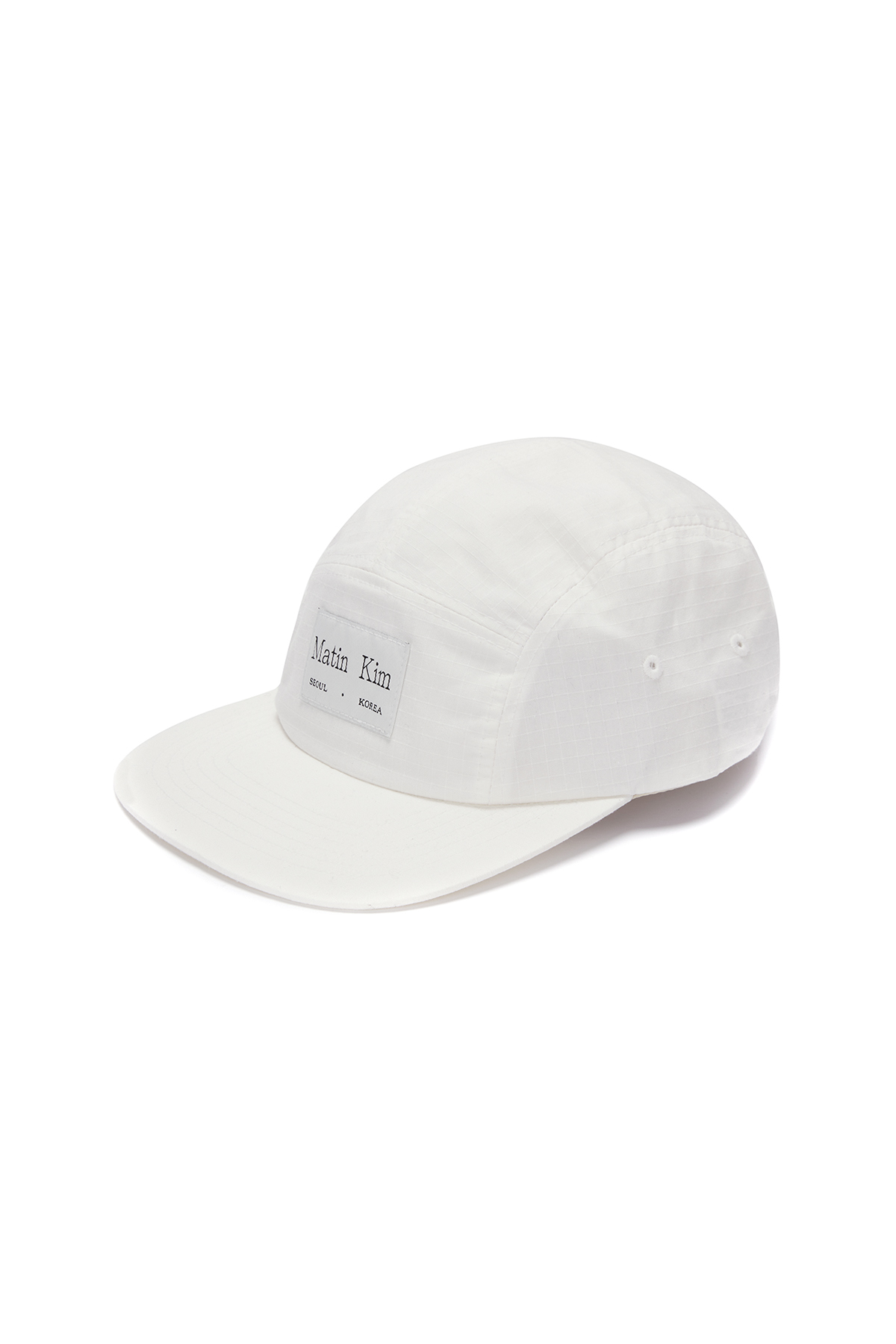 LOGO LABEL SOLID CAMP CAP IN WHITE