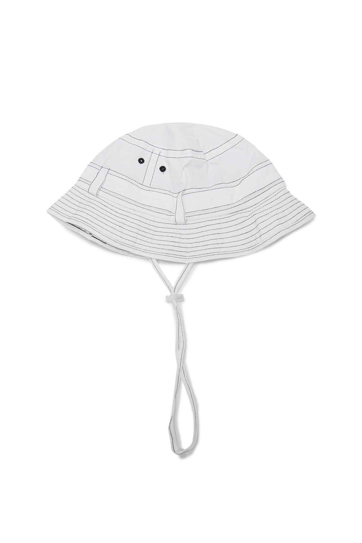 MATIN STITCH SAFARI BUCKET HAT IN WHITE
