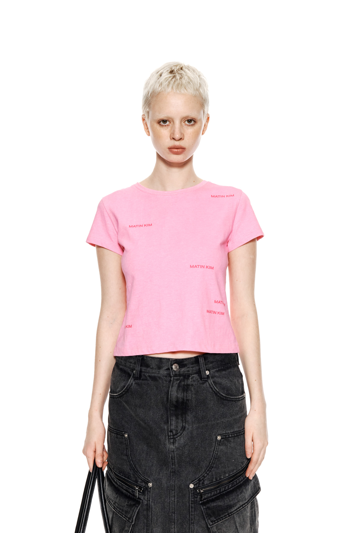 MATIN SMALL LOGO CROP TOP IN PINK