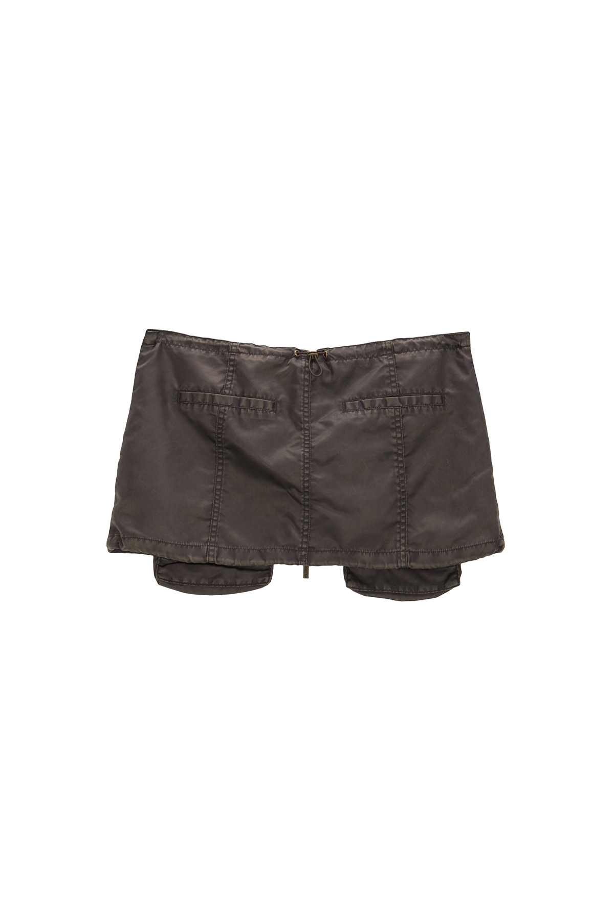 TWO WAY CARGO BELTED SKIRT IN BROWN