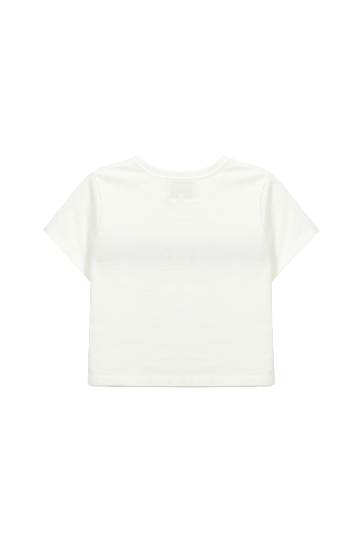 [EXCLUSIVE] LOGO CUTTED CROP TOP IN WHITE