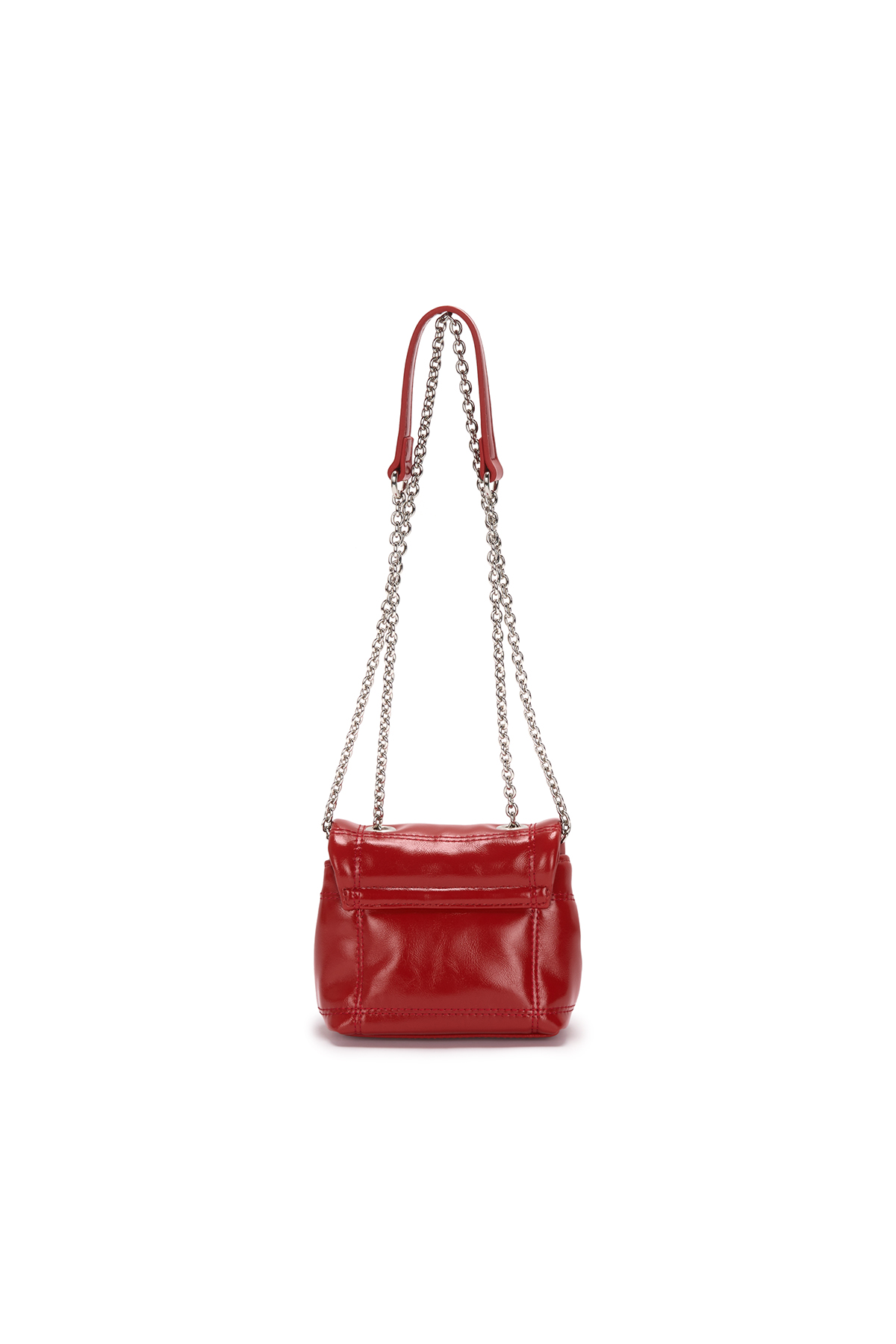 CLASSIC CHAIN QUILTING MINI BAG IN RED